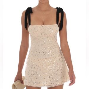 Lucy in the Sky Cream and Silver Dress